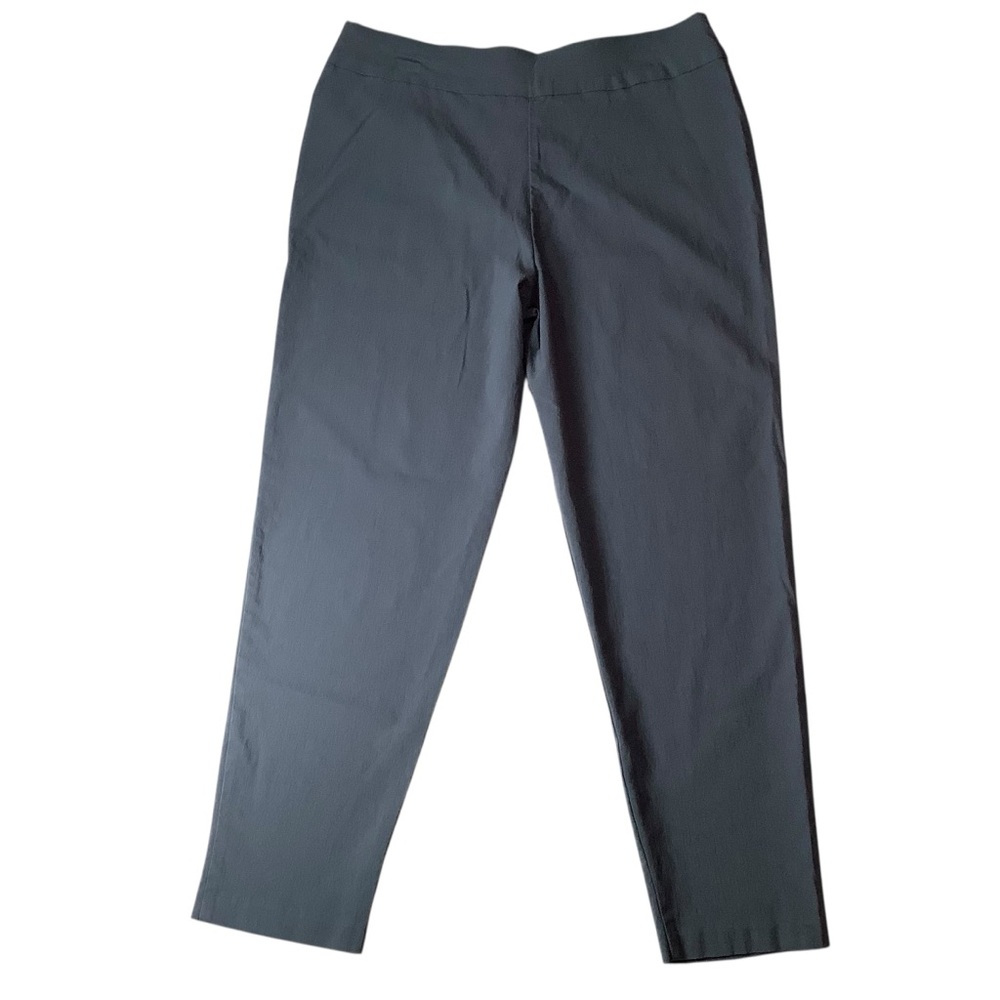 MarlaWynne Slim Ankle Pants Women Size 16 Blue Pull On Stretch Career